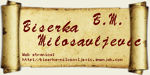 Biserka Milosavljević vizit kartica